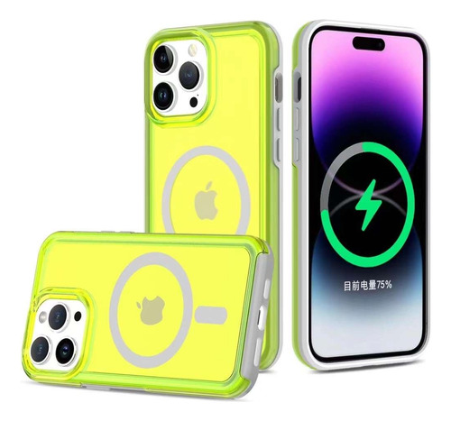 Funda Case Con Magsafe Uso Rudo Para iPhone Colores