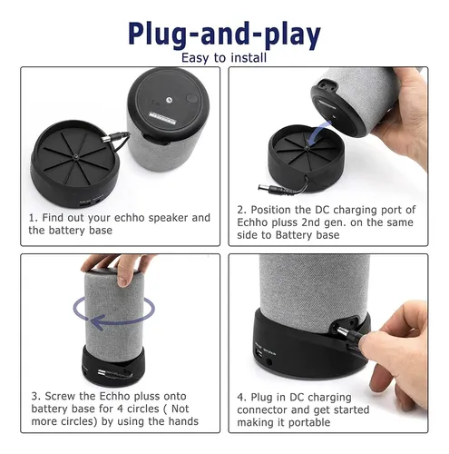Base De Batera Para Echo 3 Y Echo Plus 2 Para Que Sean Portt