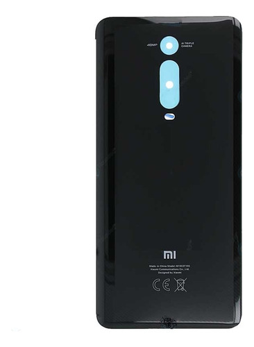 Tapa Vidrio Para Xiaomi Mi 9t Pro Color Negro Mi Logo