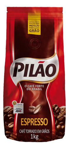 Café Tostado en Granos Espresso Pilão Pouch 1kg