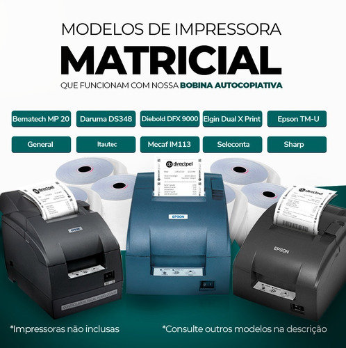Directpel Bobina Autocopiativa 76x22 2 Vias Mp20 E Mais