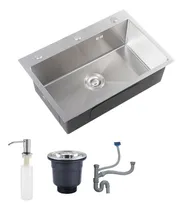 Comprar Cuba Pia Inox Quadrada Cozinha Gourmet 60x45 Com Acessórios