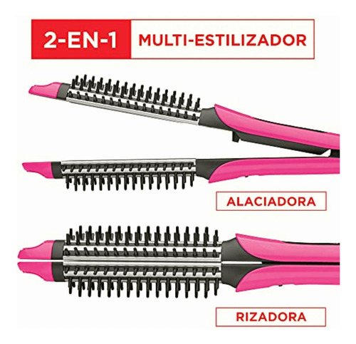 Revlon Plancha Multiestilizador 2 En 1 Rosa
