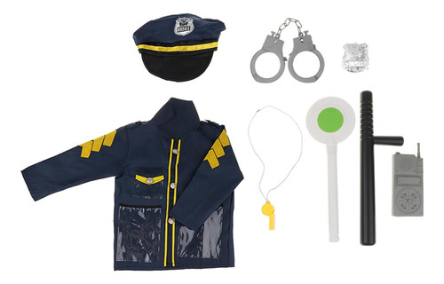 8 Piezas Accesorios De Disfraces De Policía Para Niños