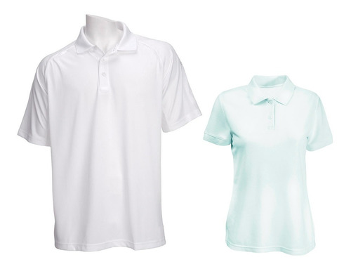 Camisetas Tipo Polo Blancas Para Hombre Y Mujer 220 Gramos