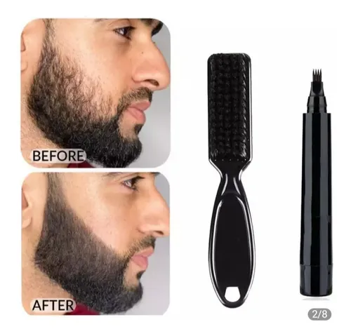 Lapiz Barba Perfila Rellena Estuche Para Cargar Cepillo