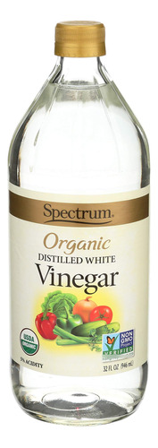 Vinagre Orgánico Blanco Destilado, 32 Onzas Spectrum Natur
