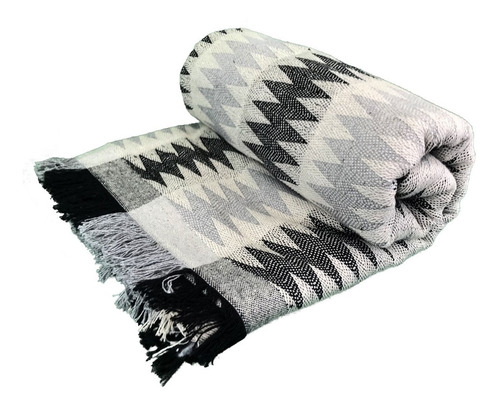 Imagem 1 de 5 de Manta Sofá Soft Chevron Luxo Algodão Frete Gratis P/ 5 Peças