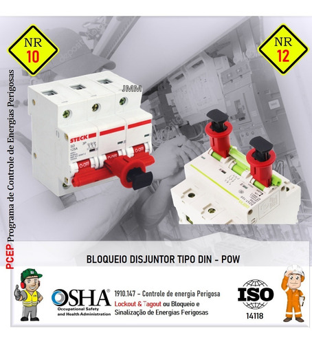 Imagem 3 de 6 de Bloqueio Disjuntor Din Pow -nr10 - Loto - Lockout Tagout
