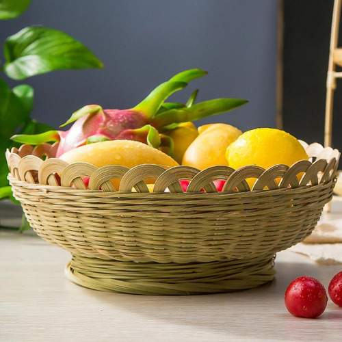 Cesta De Pão Tecido Armazenamento Bin Decoração Grande