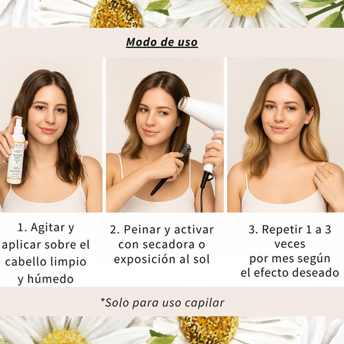 Spray Loción Aclarante Para Cabello Con Miel Manzanilla Limón Q10 Y Argán 250ml Biomix Health & Beauty