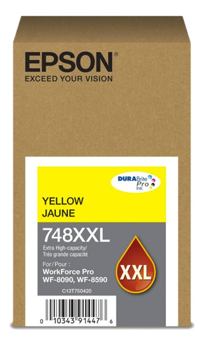 Epson Tinta T748xxl420-al Wf-6090 6590 Amarillo 7k