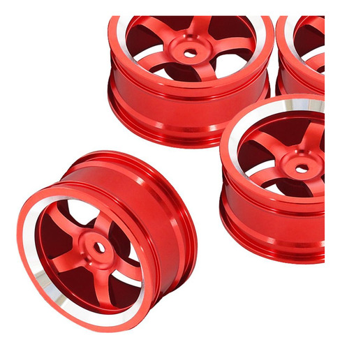 4 Unids/set 1/10 Rc Llanta De Coche Para 1/10 Hsp Hpi Rojo