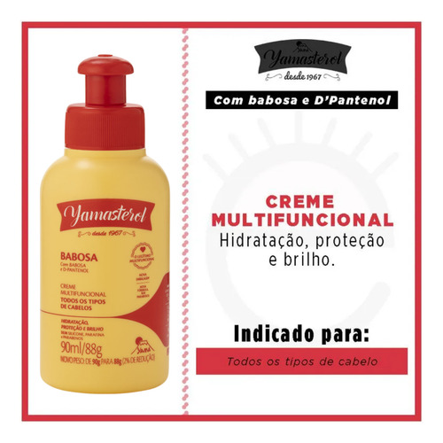 Yamasterol Yamá Babosa E Dpantenol 90ml Original