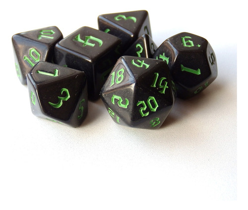 Set 7 Dados De Rol - S-38 - D&d Pathfinder