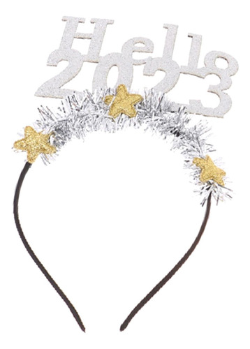 Glitter Hello 2023 Diadema Fiesta Accesorio Para El Argén