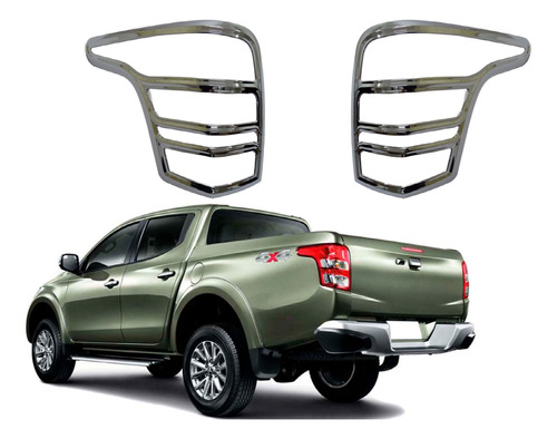 Bisel Trasero Cromado Compatible Mitsubishi L200 2016-2019