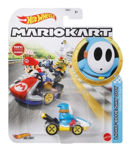 Hot Wheels Light Blue Shy Guy Standar Kart Serie Mario Kart