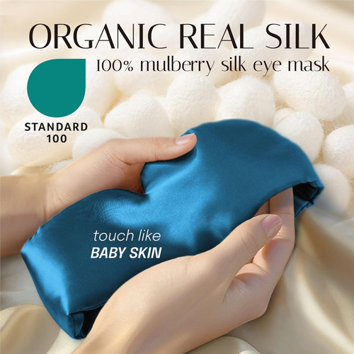 Máscara Para Dormir De Seda De Morera Natural, Portátil