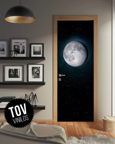 Vinilo Decorativo Luna Moon Puerta Placard Heladera Tov