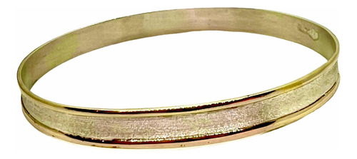 Pulsera Esclava Con Borde De Oro.