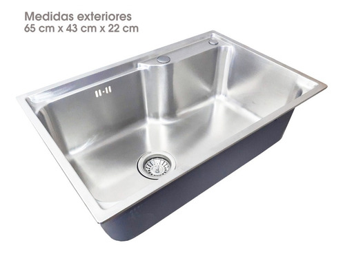 Bacha Cocina Sobre Mesada 65 X 43 X22 Cm Prof. 100 % Calidad