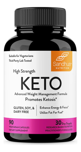 Sandhus Keto, Apoyo Al Control De Peso 90 Caps Sabor Sin Sabor