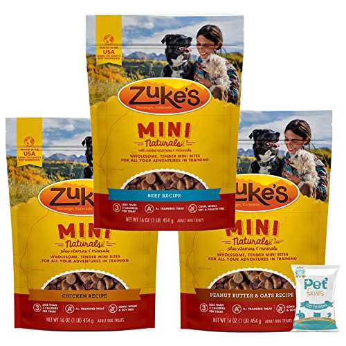 Mini Naturals Zuke - Pollo, Carne, Mantequilla De Maní