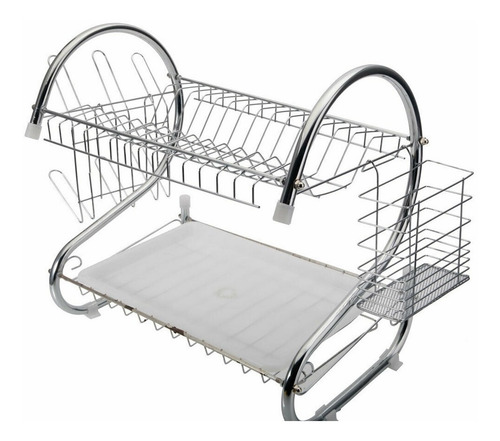 Escurridor Trastes Platos Fregadero Acero Inoxidable Moderno