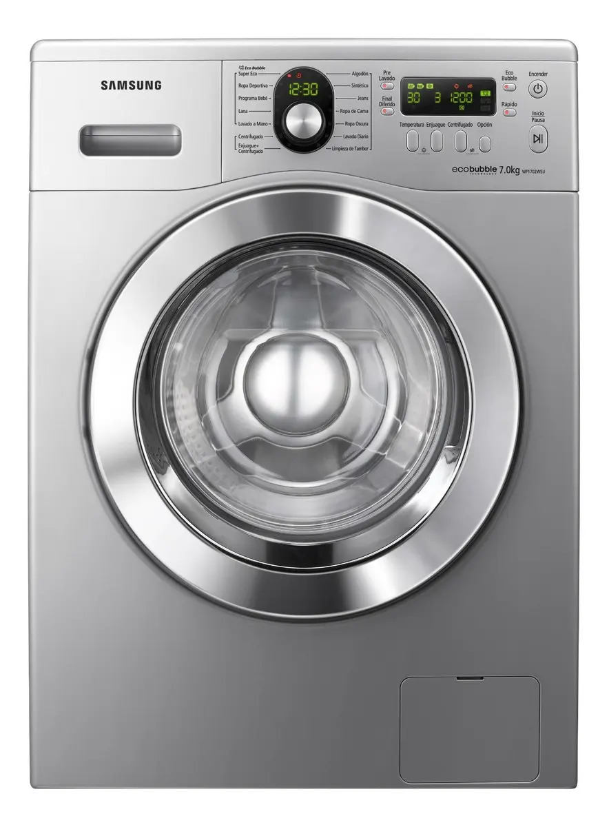 Lavarropas automático Samsung WF1702WEUU plateado 7kg 220 V - 240 V