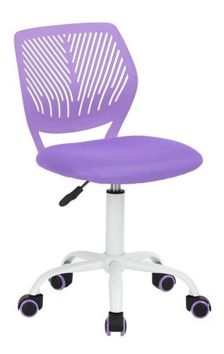 Silla De Oficina Altura Ajustable Carnation Púrpura Moderna