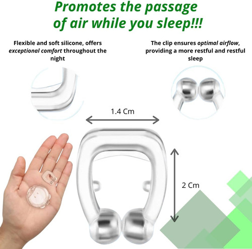 Clip Para Nariz Magnético Anti Ronquidos Nasal 2 Pcs