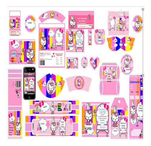 Kit Imprimible Hello Kitty Candy Bar Golosinas Y Mas