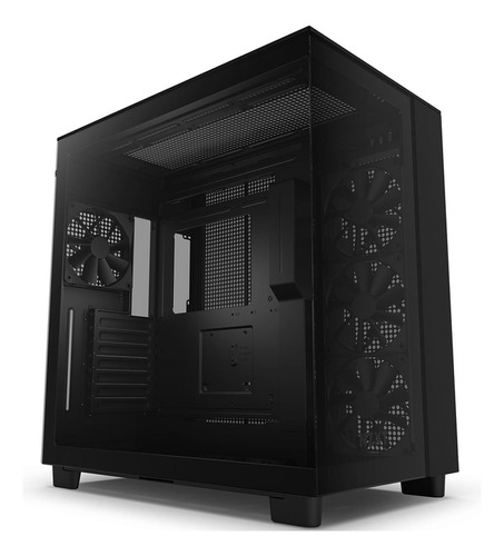 Gabinete Gamer Nzxt H9 Flow Atx 4 Fan Cristal Templado Negro