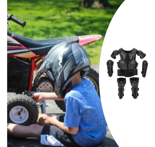 Niños Motocicleta Traje De Armadura Pecho Protector De