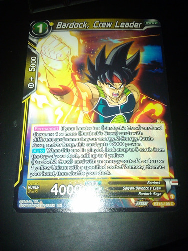 Bardock, Crew Leader Z Legends Carta Dragon Ball