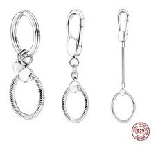 Llavero De Plata Esterlina 925, Accesorio Para Llavero De Mo