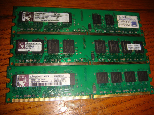 Memoria Ddr2 1gb Pc2-5300u 667 Mhz Y 800 Mhz Varias Marcas (Usado)