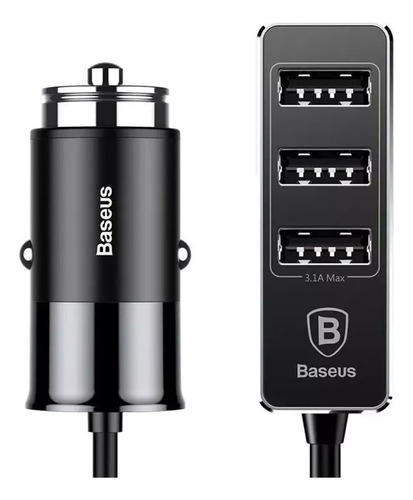 Cargador De Auto Baseus 4 Usb 5.5a 12v. - Electromundo