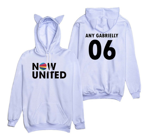 Moletom Orelhinha Now United Any Gabrielly 06 Brasil Music