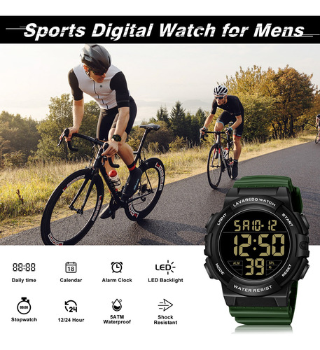 Reloj Para Hombre Deportivo Digital Multifunción Impermeable
