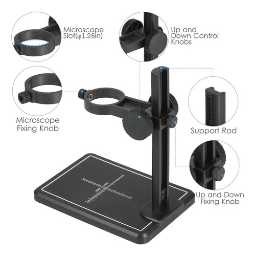 Mini Cámara De La Lupa Del Soporte Del Microscopio Digital A