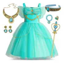 Comprar Vestido Infantil Princesa Jazmín Lámpara Mágica De Aladino Con Accesorios Para Niñas Disfraces Cosplay Navidad Cumpleaños Vestido Fiesta Niña Disfrace