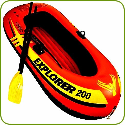 Bote Inflable Explorer 200 Con Remos Y Bomba Excelente Calid