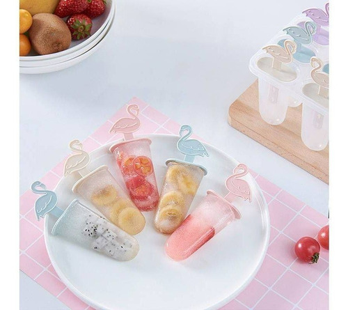 Imagen 3 de 5 de Molde Para Paletas De Helados 6 Cavidades