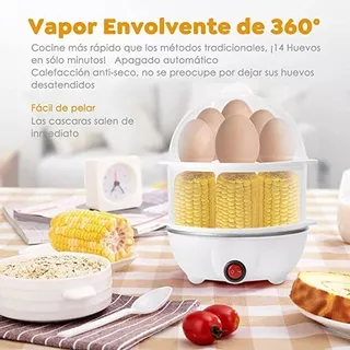 Hervidor 14 Huevos Freidor Asador Carnes 2 Niveles Automatic