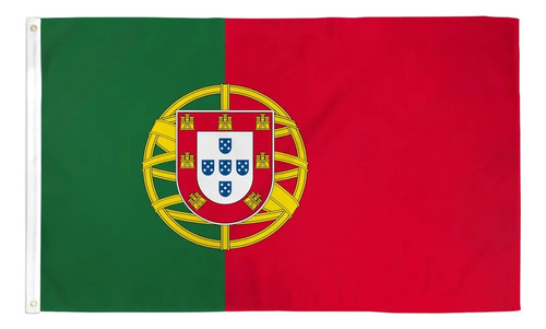 Bandera Portugal Internacional 1.5m X 90cm Poliester Futbol