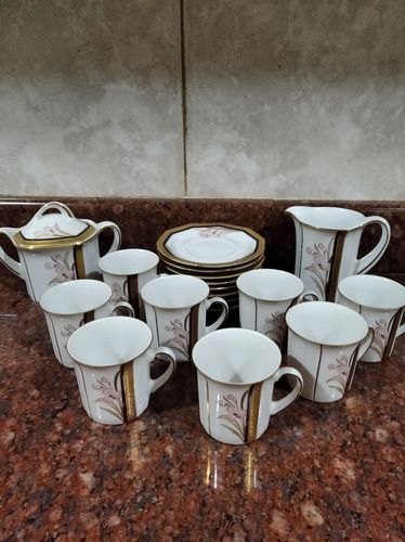 Juego  De Tazas Para Café Winterling Borde De Oro