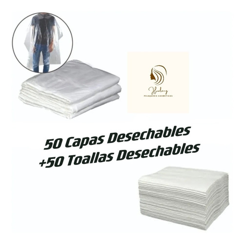 Pack Peluquería:50 Capas Desechables+50 Toallas Desechables