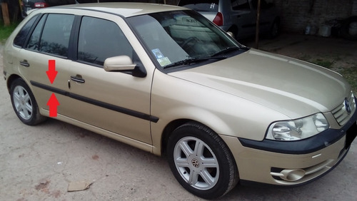 Vw Gol 5p Bagueta De Puerta Trasera Derecha Negra 2003/2014